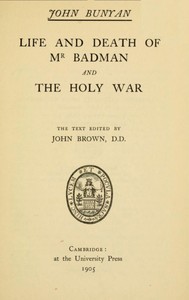 Book cover of "Life and Death of Mr. Badman"