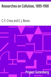 Book cover of "Researches on Cellulose, 1895-1900"
