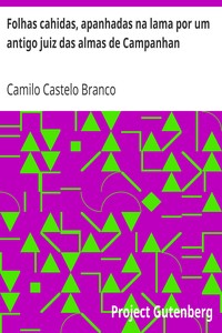 Book cover of "Folhas cahidas, apanhadas na lama por um antigo juiz das almas de Campanhan"