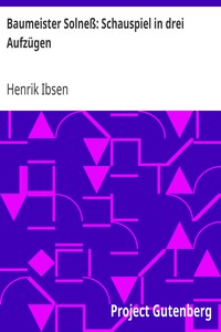 Book cover of "Baumeister Solneß: Schauspiel in drei Aufzügen"