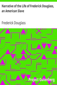 Book cover of "Narrative of the Life of Frederick Douglass, an American Slave"