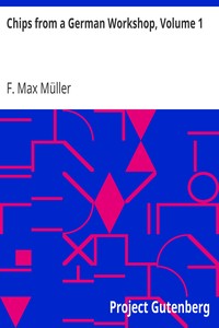 Book cover of "Chips from a German Workshop, Volume 1 - Essays on the Science of Religion"