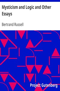Book cover of "Mysticism and Logic and Other Essays"