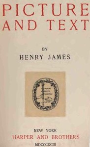 Book cover of "Picture and Text - 1893"