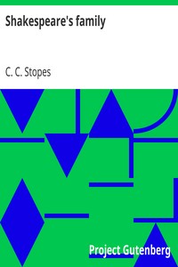 Book cover of "Shakespeare's family"