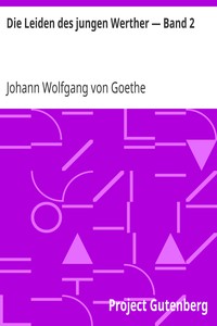 Book cover of "Die Leiden des jungen Werther — Band 2"