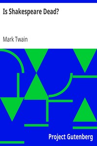 Book cover of "Is Shakespeare Dead? - From My Autobiography"