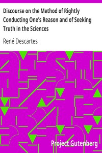 Book cover of "Discourse on the Method of Rightly Conducting One's Reason and of Seeking Truth in the Sciences"