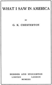 Book cover of "What I Saw in America"