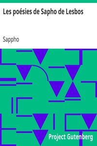 Book cover of "Les poésies de Sapho de Lesbos"