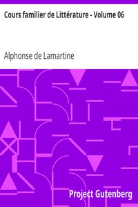 Book cover of "Cours familier de Littérature - Volume 06"