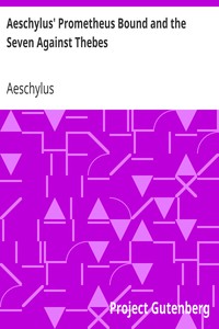 Book cover of "Aeschylus' Prometheus Bound and the Seven Against Thebes"