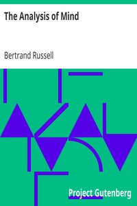 Book cover of "The Analysis of Mind"