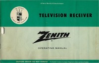 Book cover of "Zenith Television Receiver Operating Manual"