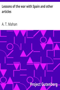 Book cover of "Lessons of the war with Spain and other articles"