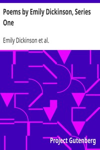 Book cover of "Poems by Emily Dickinson, Series One"