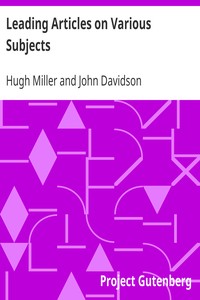 Book cover of "Leading Articles on Various Subjects"