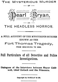 Book cover of "The Mysterious Murder of Pearl Bryan, or: the Headless Horror."