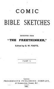 Book cover of "Comic Bible Sketches, Reprinted from "The Freethinker""