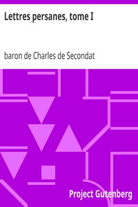 Book cover of "Lettres persanes, tome I"