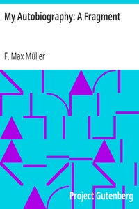 Book cover of "My Autobiography: A Fragment"