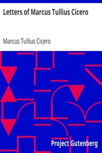 Book cover of "Letters of Marcus Tullius Cicero"