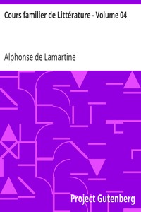 Book cover of "Cours familier de Littérature - Volume 04"