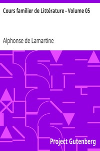 Book cover of "Cours familier de Littérature - Volume 05"