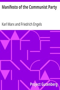 Book cover of "Manifesto of the Communist Party"