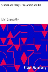 Book cover of "Studies and Essays: Censorship and Art"