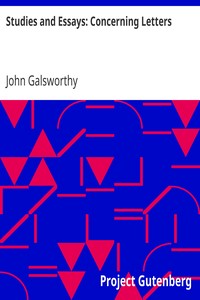 Book cover of "Studies and Essays: Concerning Letters"