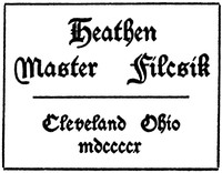 Book cover of "Heathen Master Filcsik"