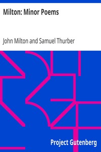 Book cover of "Milton: Minor Poems"