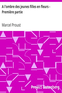 Book cover of "A l'ombre des jeunes filles en fleurs - Première partie"