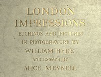 Book cover of "London Impressions: Etchings and Pictures in Photogravure"