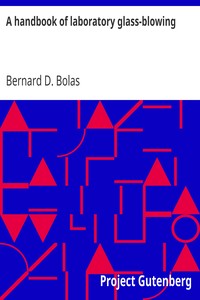 Book cover of "A handbook of laboratory glass-blowing"