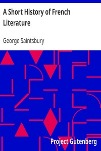 Book cover of "A Short History of French Literature"