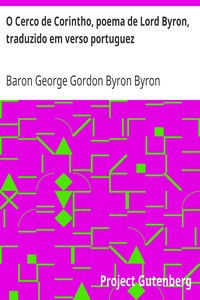Book cover of "O Cerco de Corintho, poema de Lord Byron, traduzido em verso portuguez"