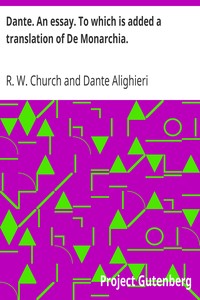 Book cover of "Dante. An essay. To which is added a translation of De Monarchia."