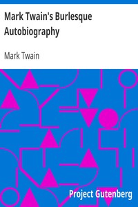 Book cover of "Mark Twain's Burlesque Autobiography"