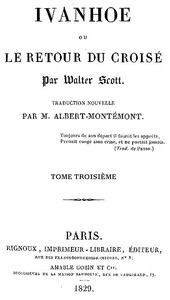 Book cover of "Ivanhoe (3/4) - Le retour du croisé"