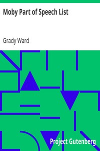 Book cover of "Moby Part of Speech List"