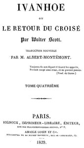 Book cover of "Ivanhoe (4/4) - Le retour du croisé"