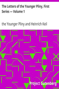 Book cover of "The Letters of the Younger Pliny, First Series — Volume 1"