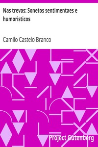 Book cover of "Nas trevas: Sonetos sentimentaes e humoristicos"