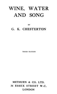 Book cover of "Wine, Water, and Song"
