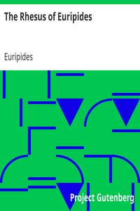 Book cover of "The Rhesus of Euripides"