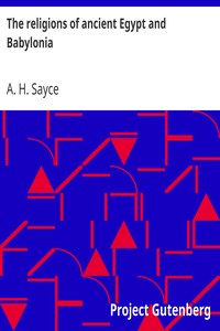 Book cover of "The religions of ancient Egypt and Babylonia"
