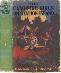 Book cover of "The Campfire Girls on Station Island; Or, The Wireless from the Steam Yacht"
