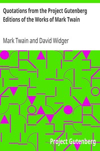 Book cover of "Quotations from the Project Gutenberg Editions of the Works of Mark Twain"